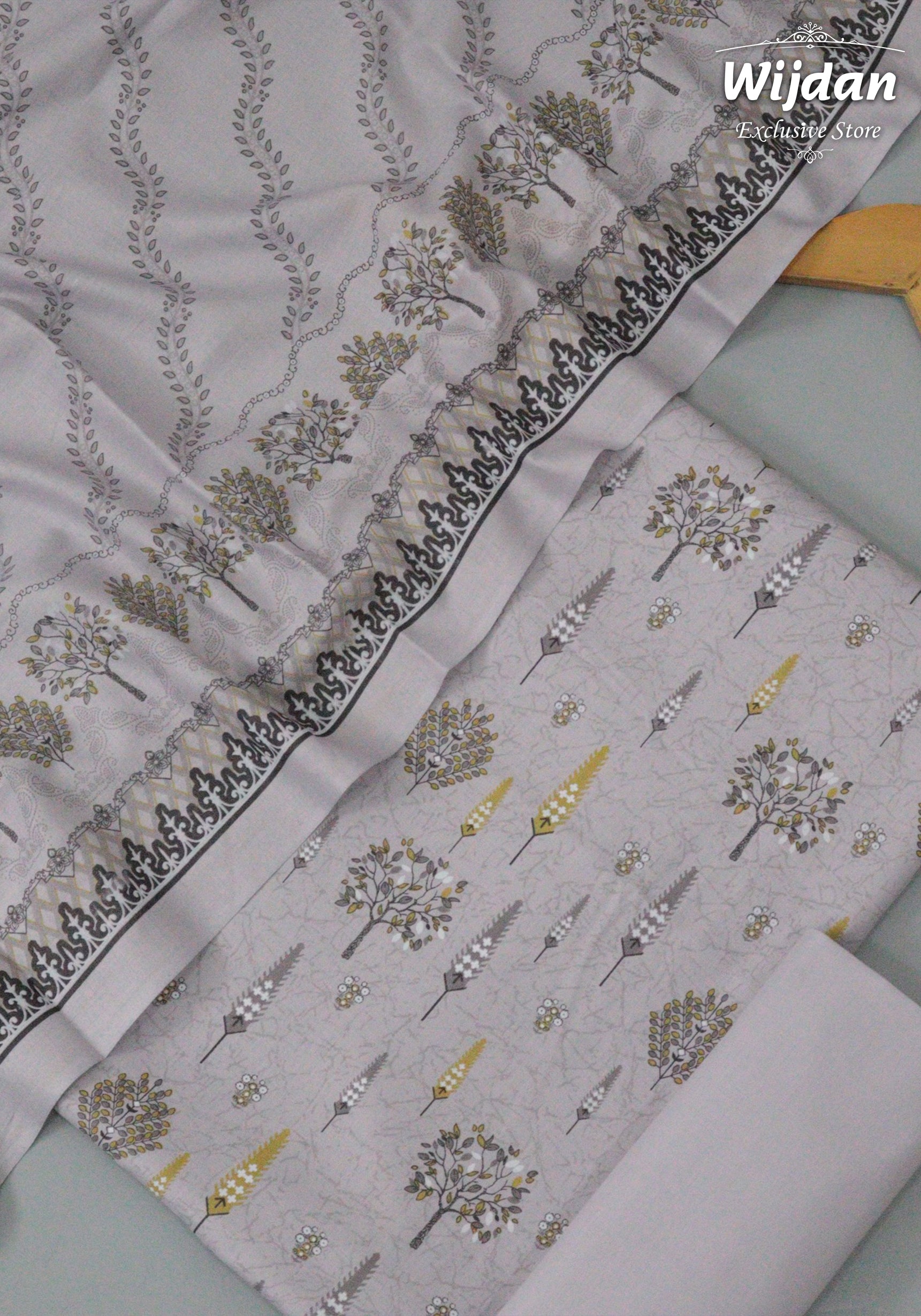 Wrinkle Free Un-Stitched Printed Coll'25 Vol-24 by Amna Khadija D-15
