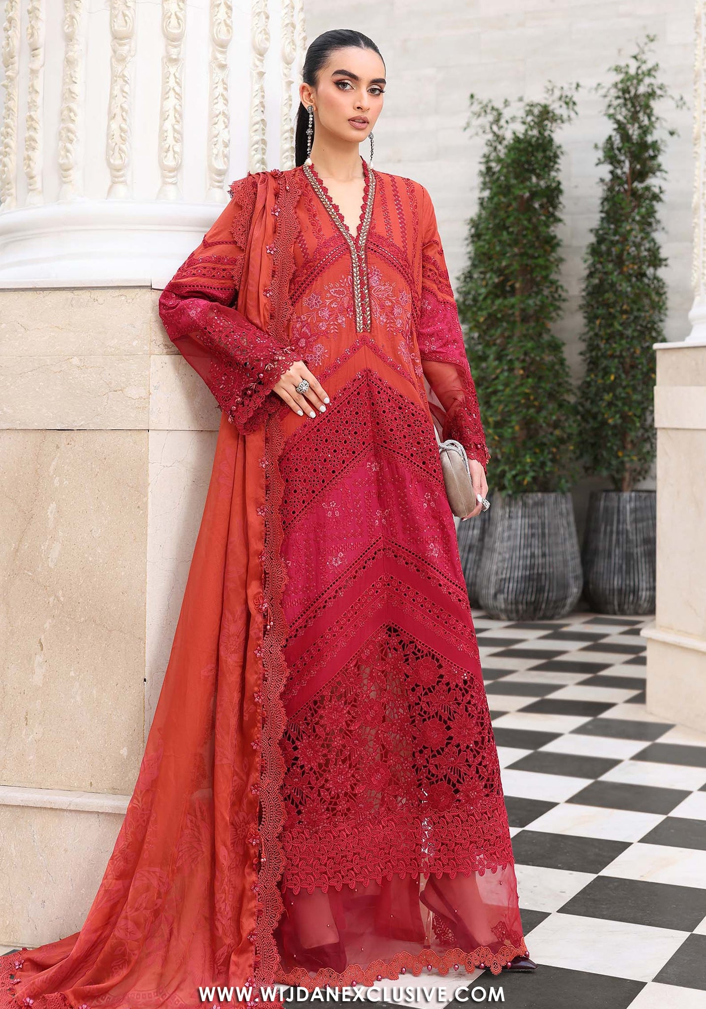 Maria.B Unstitched Embroidered Lawn Collection - 2026 (D-13)  Wijdan  Exclusive