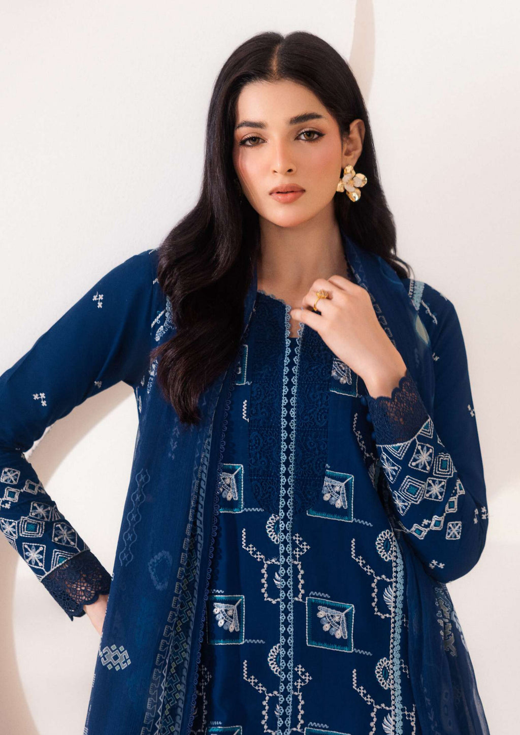 Zync by Florent | Unstitched Intermix Embroidered Viscose Collection'26 (D-16)