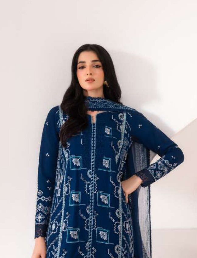 Zync by Florent | Unstitched Intermix Embroidered Viscose Collection'26 (D-16)