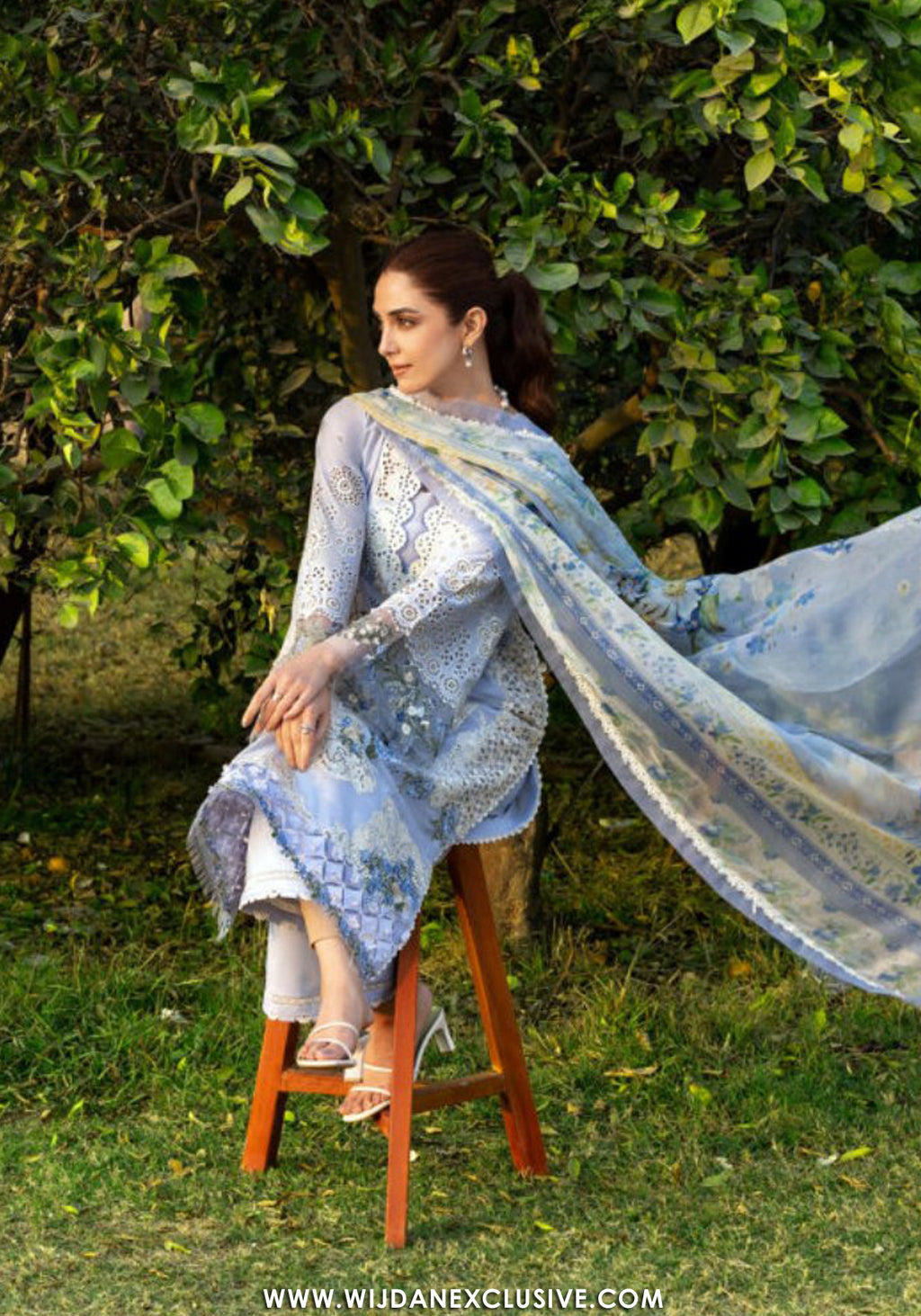 Elaf Unstitched Luxury Lawn Collection -2026 (SKY BLISS)