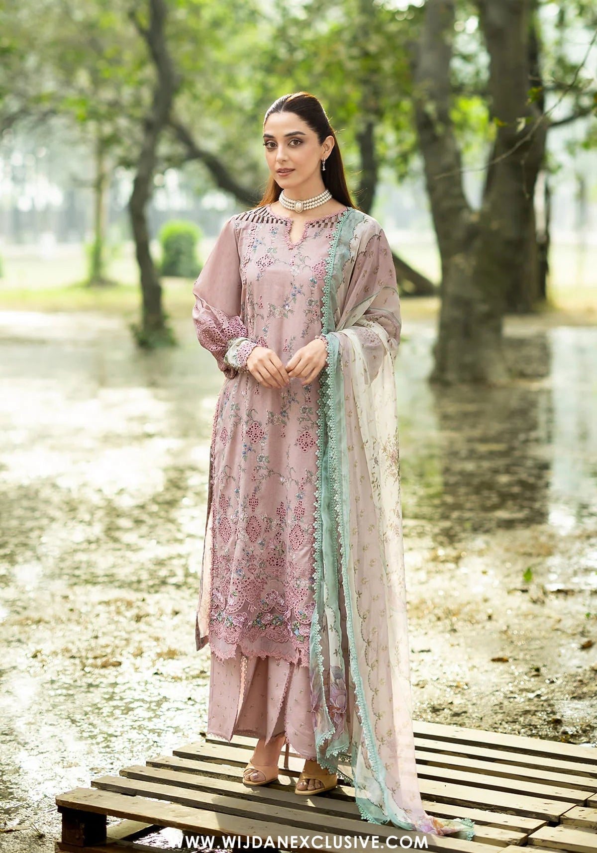 Elaf Chikankari Unstitched Print Collection - 2026 ERC-8A SAHAA