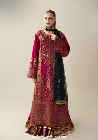 Makhmal Unstitched Embroidered Velvet Collection By Asim Jofa (D-03)
