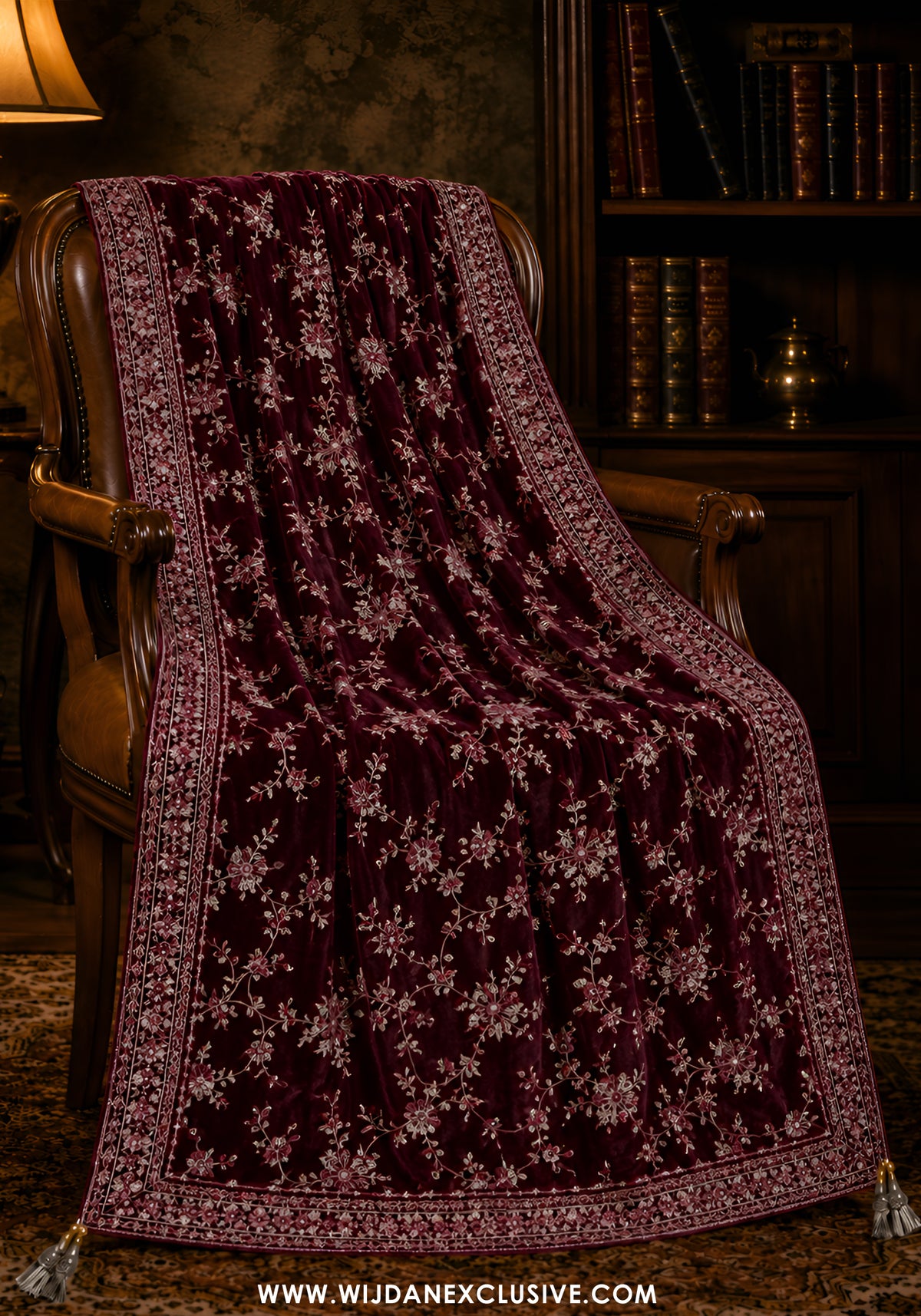 The Atelier by Zuri | Velvet Embroidered Women’s Shawls Collection'26 (D-08)