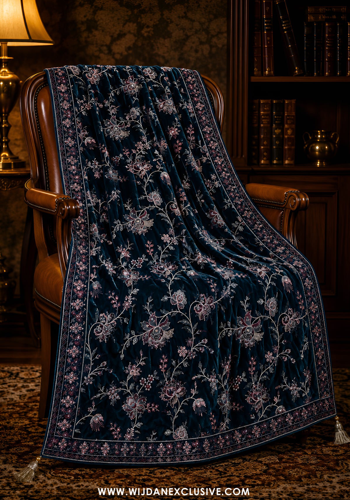 The Atelier by Zuri | Velvet Embroidered Women’s Shawls Collection'26 (D-07)