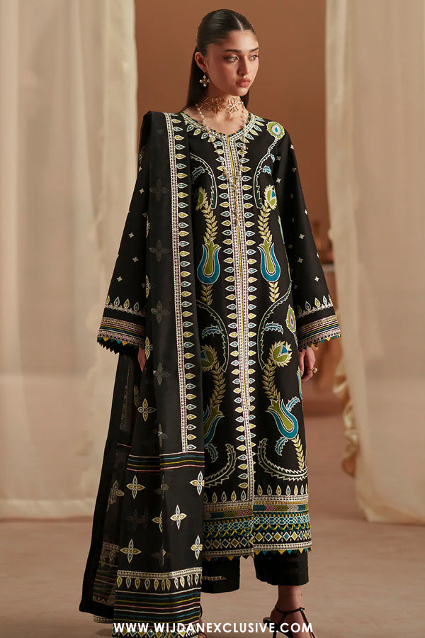 Mashriq by Bin Ilyas | Unstitched Luxury Lawn Collection - 2026 (D-118-B)