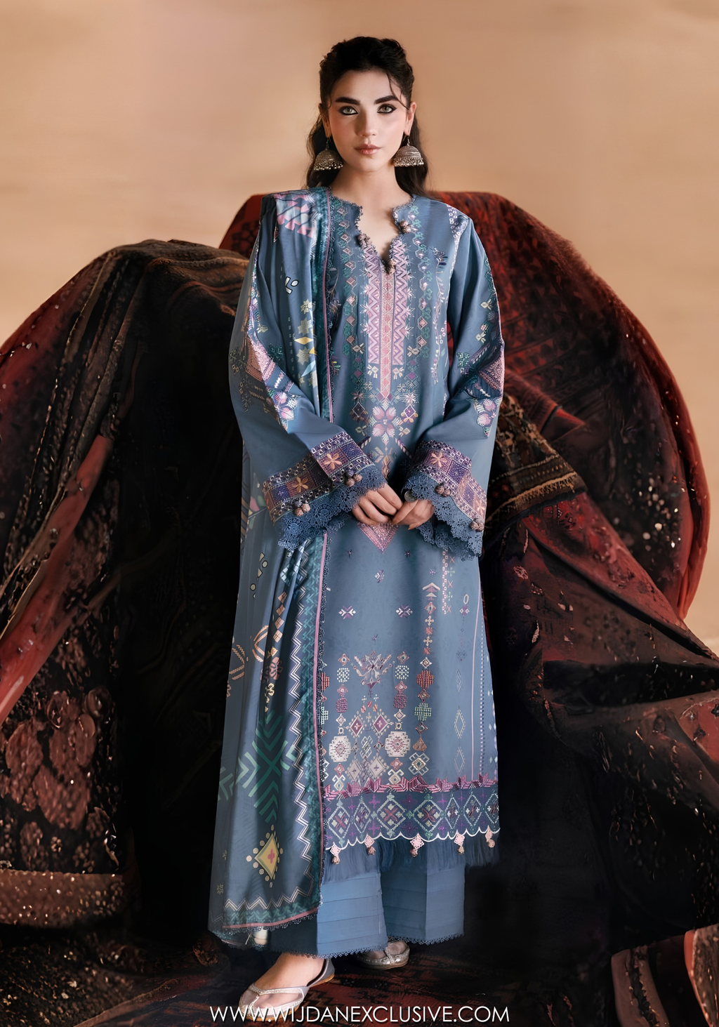 One Nation by Florent | Unstitched Printed & Embroidered Viscose Collection'26 (SEREIN)