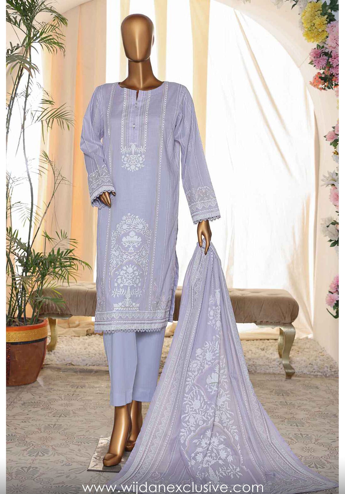 HZ Exclusive Printed Slub Lawn Collection'25 D-17