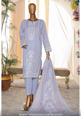 HZ Exclusive Printed Slub Lawn Collection'25 D-17
