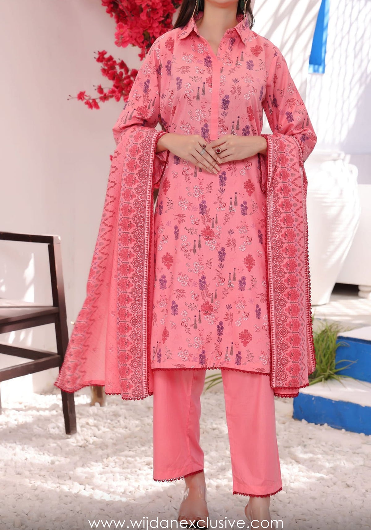 Wrinkle Free Un-Stitched Printed Collection Vol-26 by Amna Khadija D-17