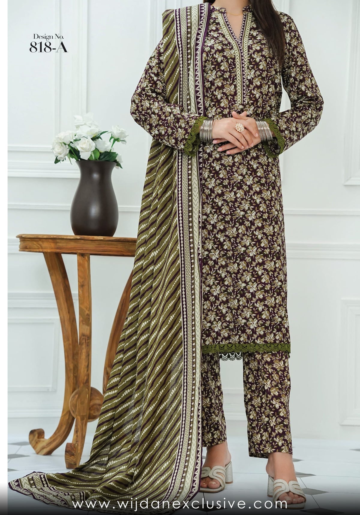 Daman 3pc Lawn Collection'25 Vol-02 by VS Textile D-18A