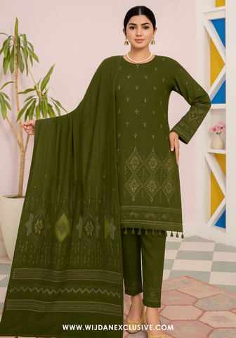 Rahat 3PC Unstitched Fancy Lawn - 2025 by Wijdan D-02
