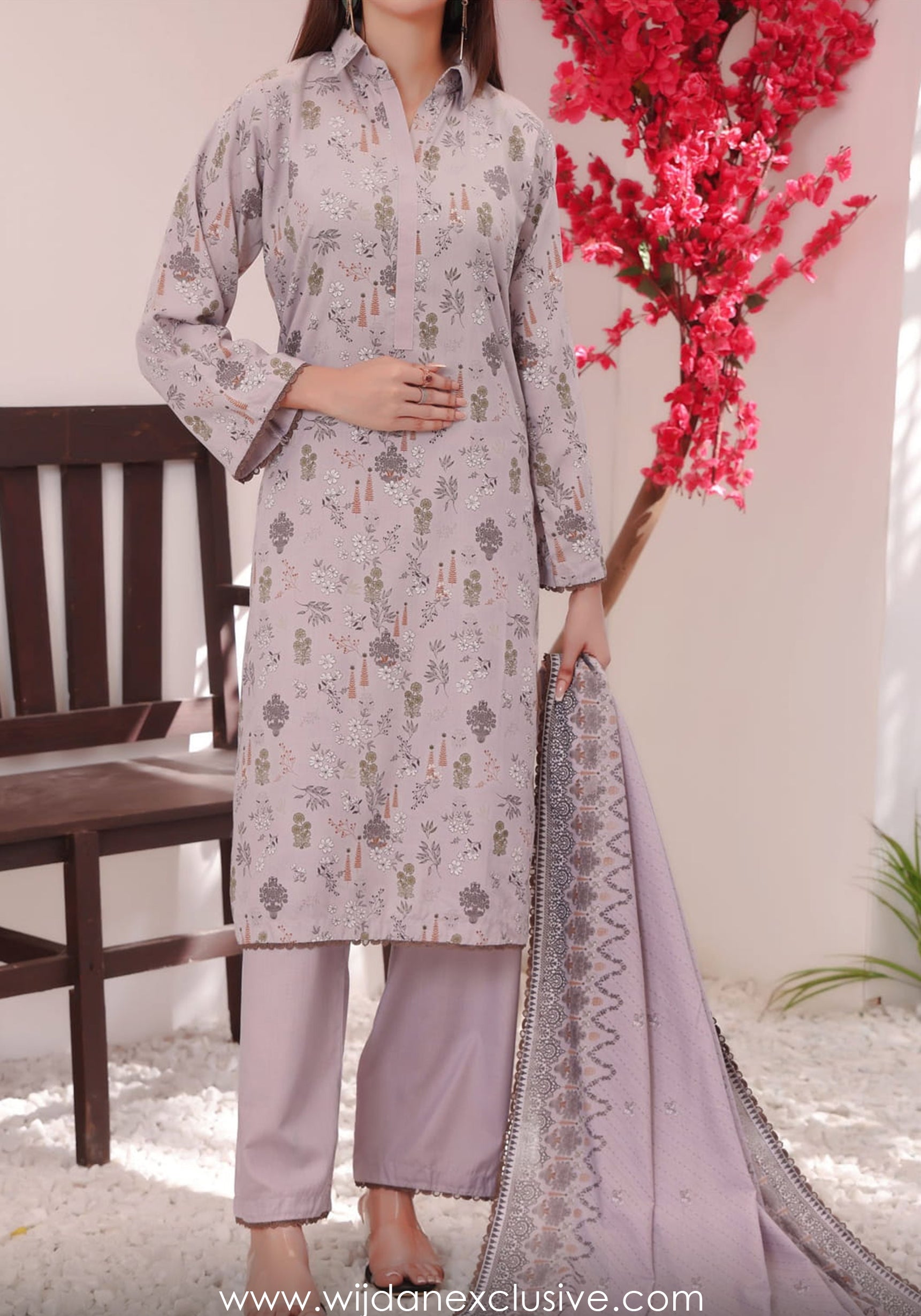 Wrinkle Free Un-Stitched Printed Collection Vol-26 by Amna Khadija D-18