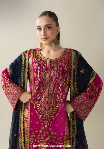 Makhmal Unstitched Embroidered Velvet Collection By Asim Jofa (D-03)