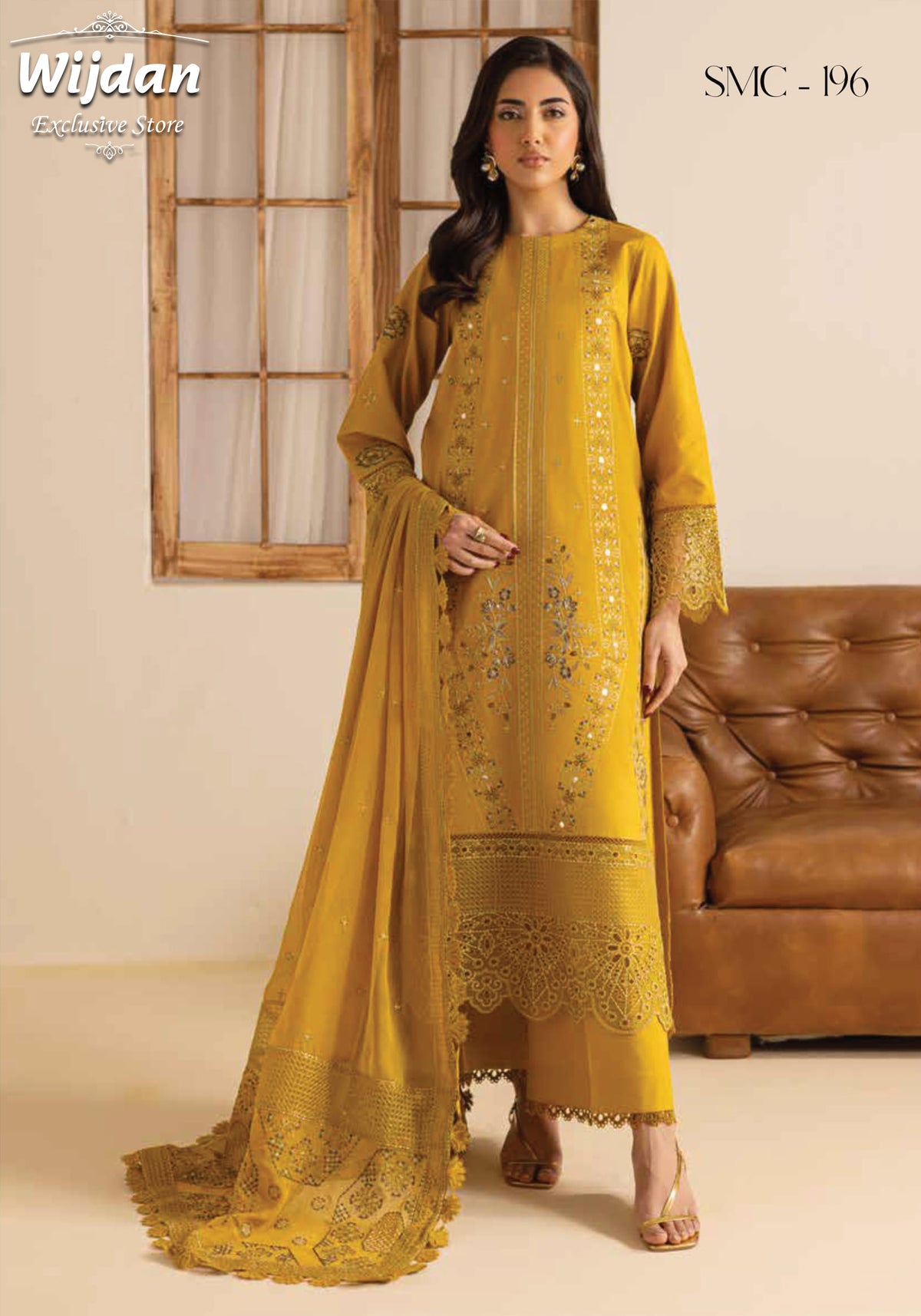 Zohra Un-Stitched Embroidered Lawn Collection'25 by Marjjan SMC-196