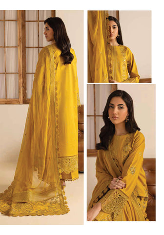 Zohra Un-Stitched Embroidered Lawn Collection'25 by Marjjan SMC-196