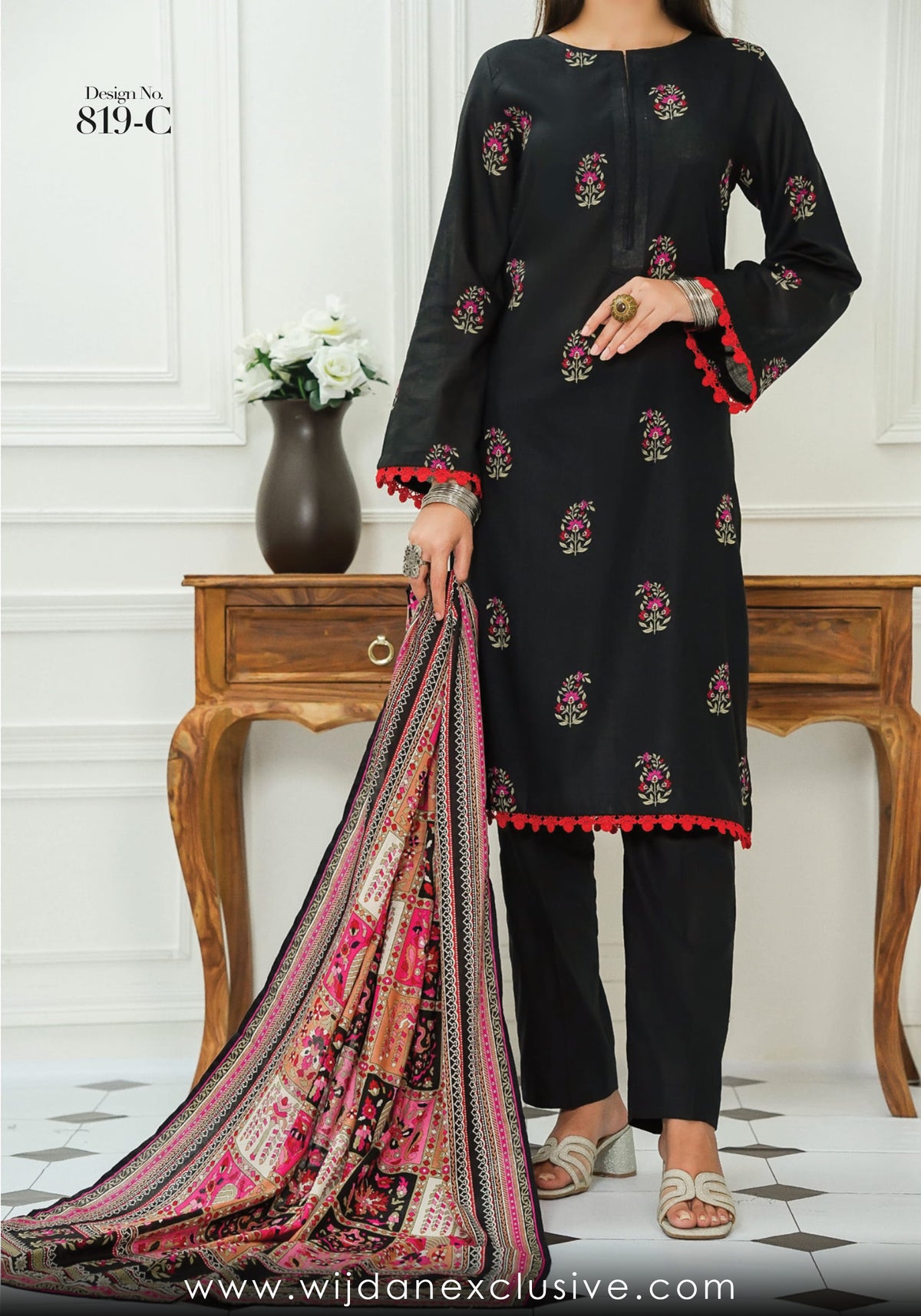 Daman 3pc Lawn Collection'25 Vol-02 by VS Textile D-19C