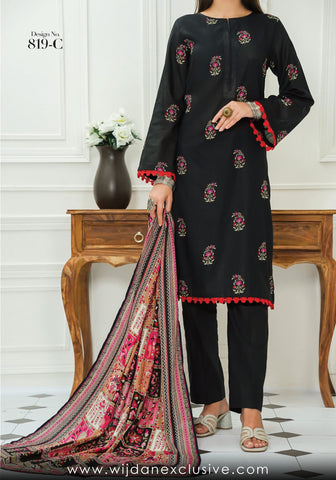 Daman 3pc Lawn Collection'25 Vol-02 by VS Textile D-19C