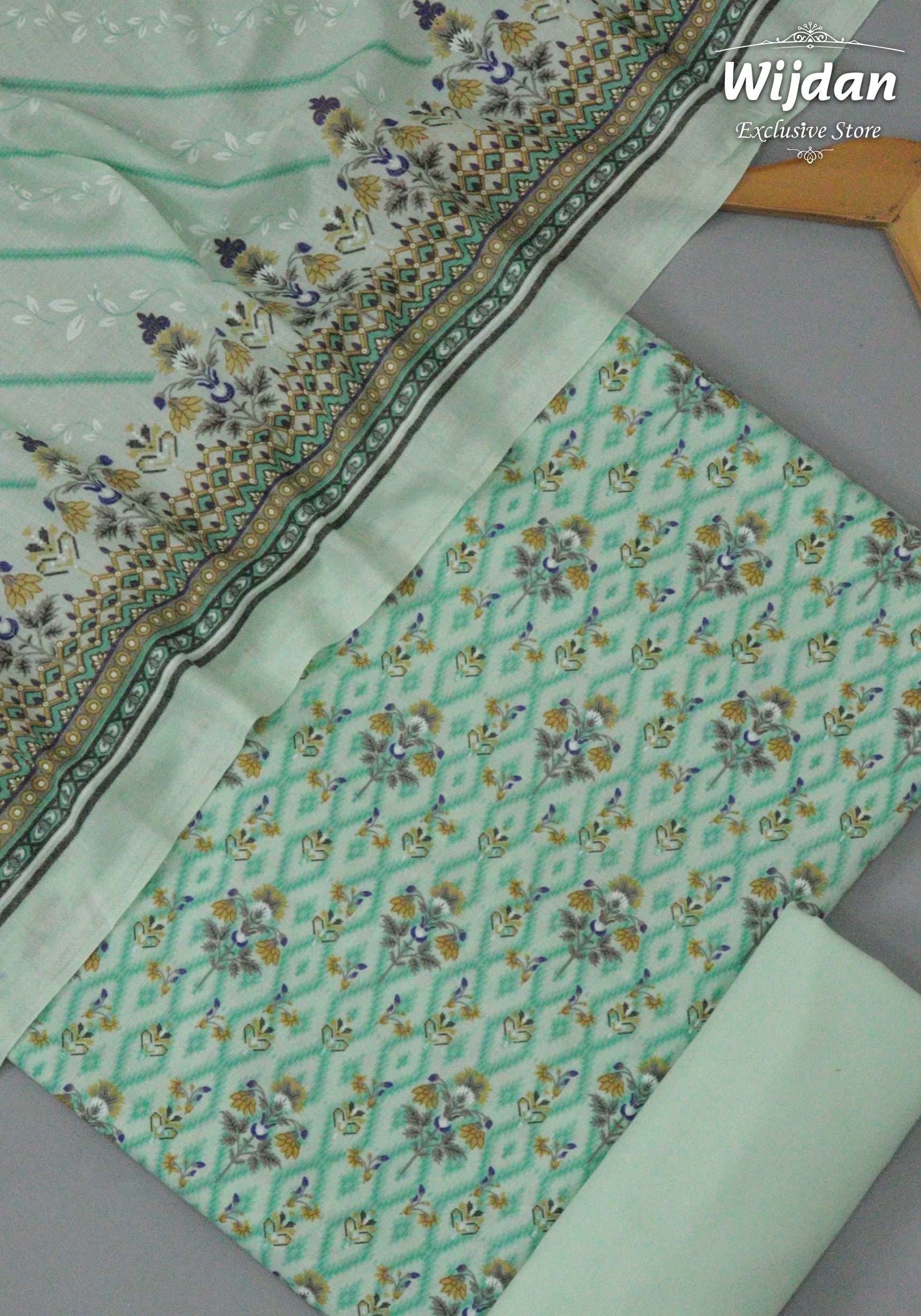 Wrinkle Free Un-Stitched Printed Coll'25 Vol by Amna Khadija D-19