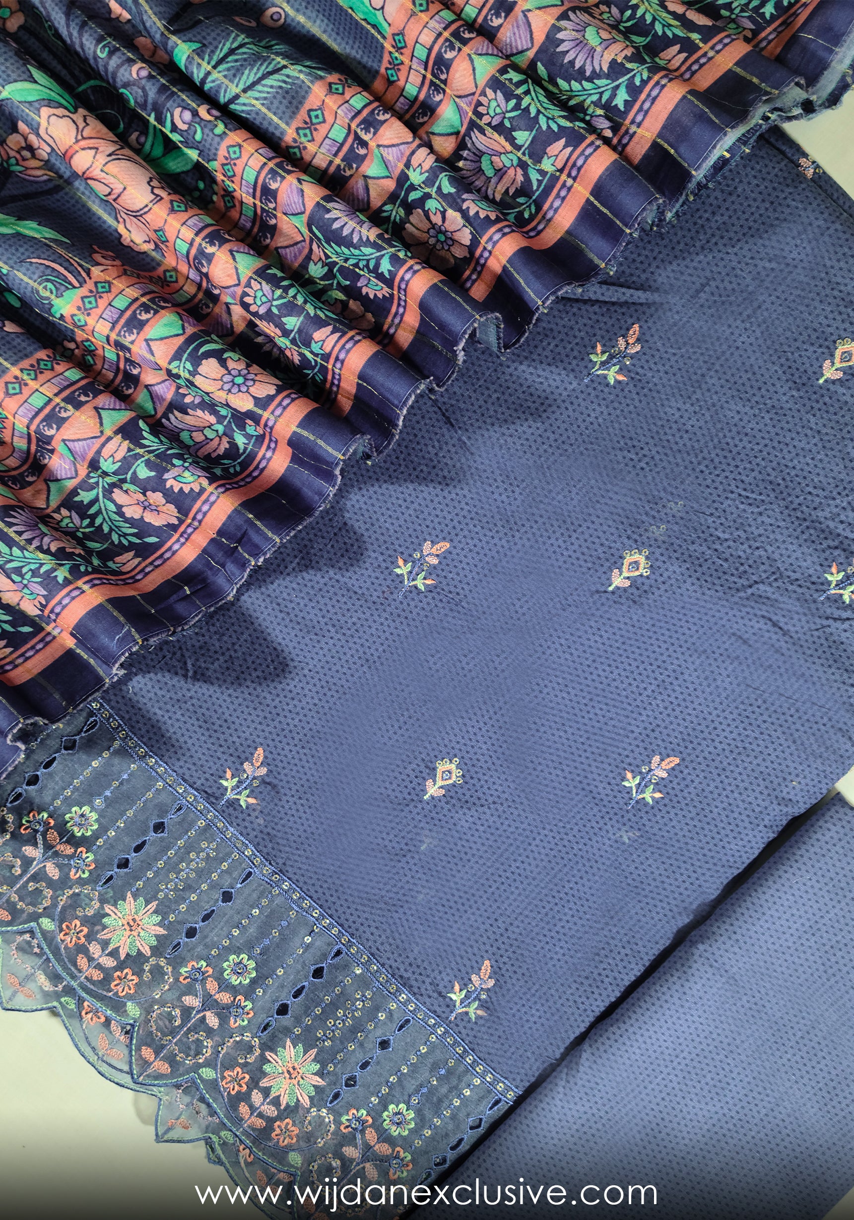 Bin Saeed Un-Stitched Printed Embroidered Lawn Collection D-19