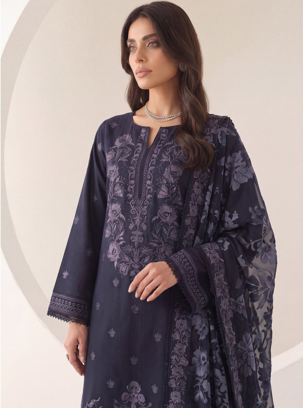 Saffron by Wijdan | Unstitched Embroidered Luxury Palachi Collection'26 (D-2541)