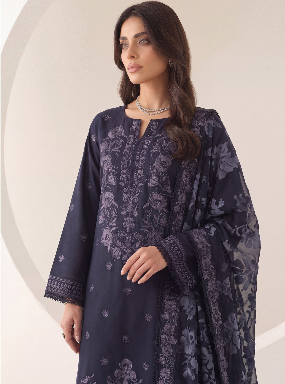 Saffron by Wijdan | Unstitched Embroidered Luxury Palachi Collection'26 (D-2541)