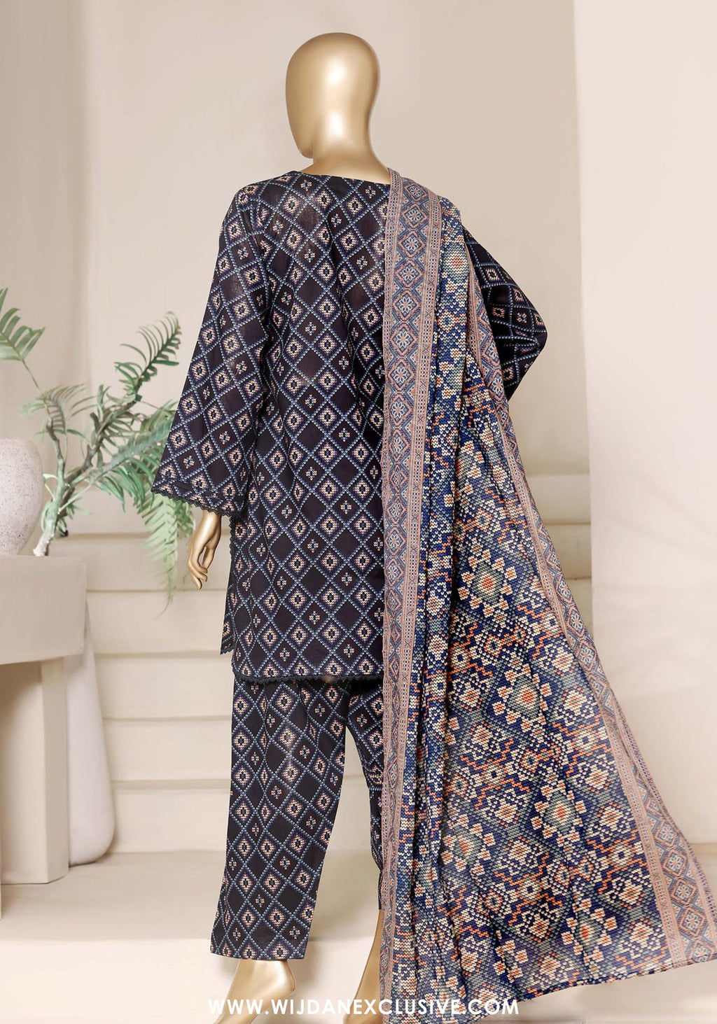 Sadabahar Stitched Printed With Shalwar Collection - 2026 (D-01)