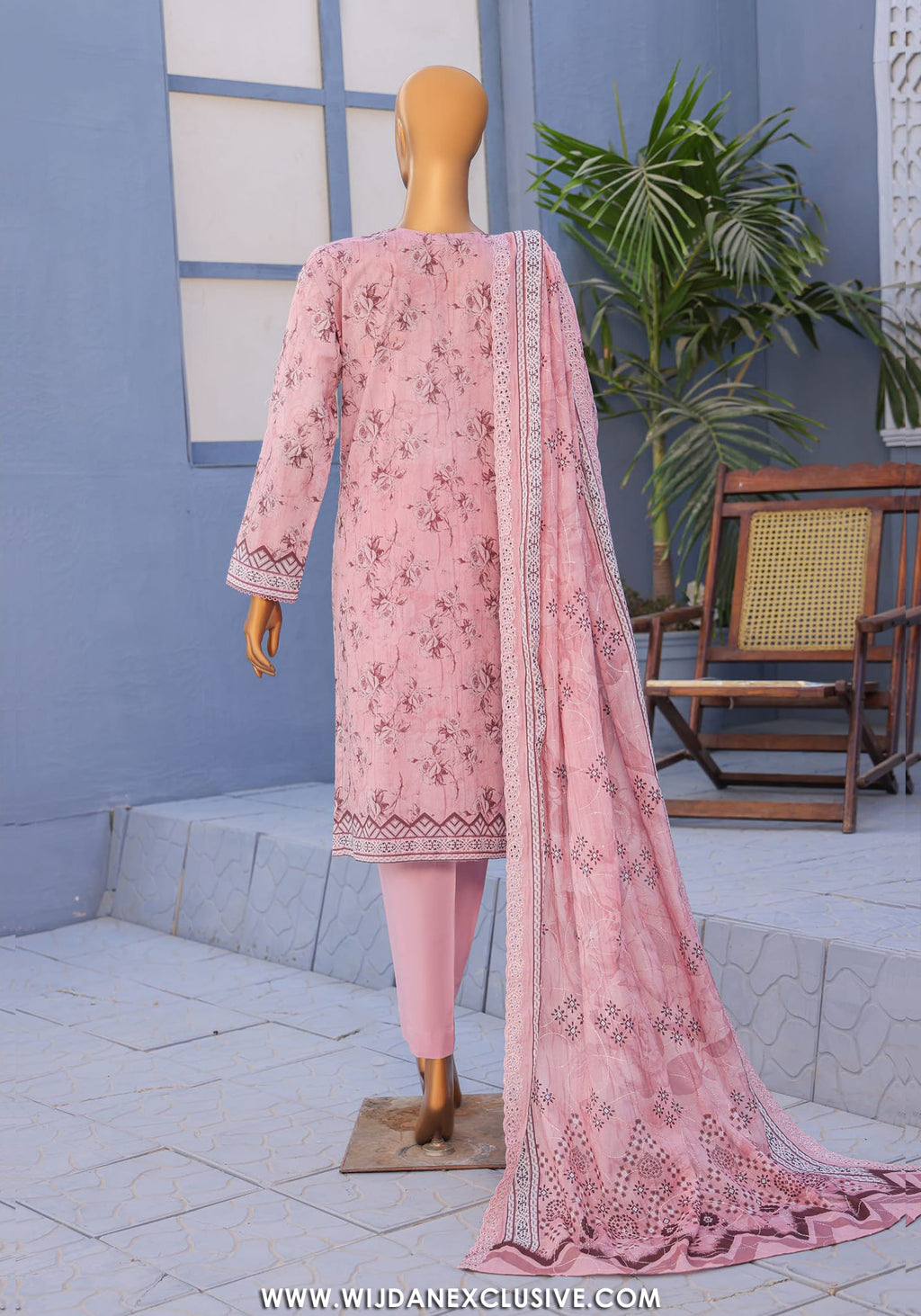 HZ Premium Unstitched Embroidered Lawn Collection - 2026 PEC-606