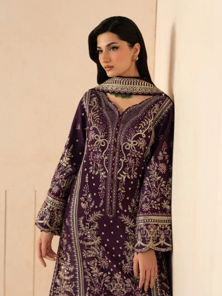 Syleena by Gulaal | Unstitched Embroidered Raw Silk Formal Collection'26 (NIVARA)