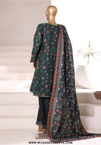 Malika by Sadabahar | Stitched Embroidered Khaddar Collection - 2025 (GREEN)