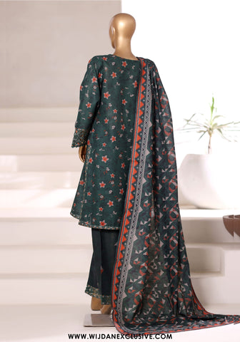 Malika by Sadabahar | Stitched Embroidered Khaddar Collection - 2025 (GREEN)