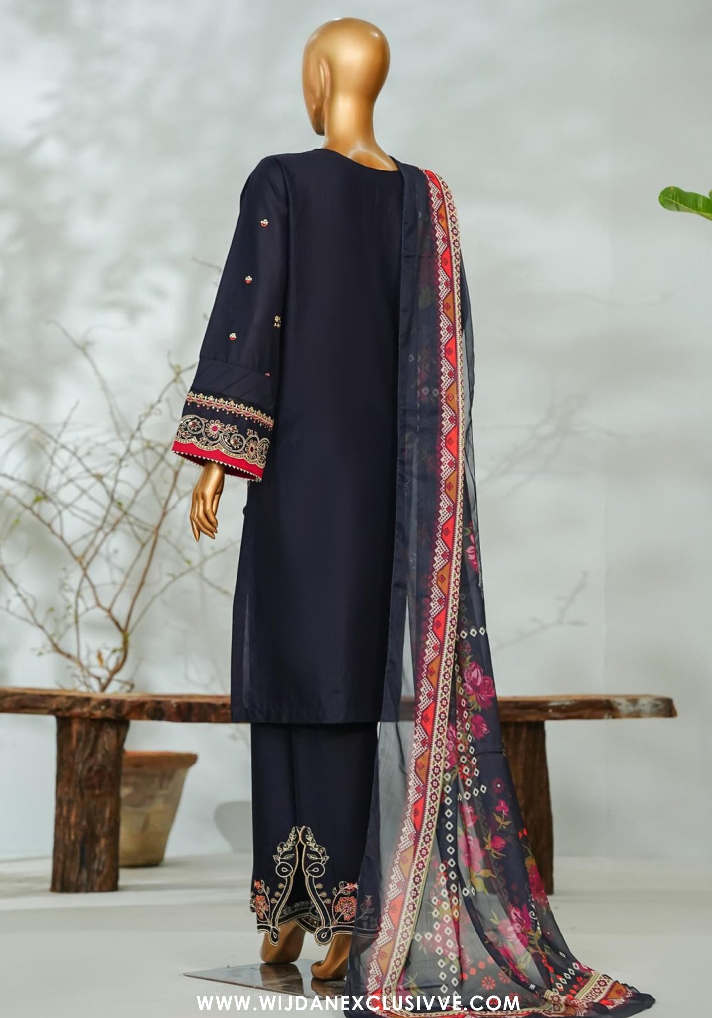 Bin Saeed Stitched Applique Kari Luxury 3pc Collection - 2026 (D-03)