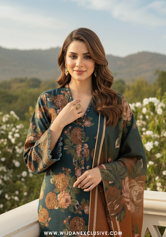 Wijdan Unstitched Printed Viscose Winter Collection - 2025 (ZINC)