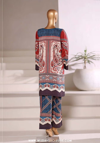 Sadabahar Stitched Printed Viscose 2PC Set Collection - 2025 (RED & BLUE)