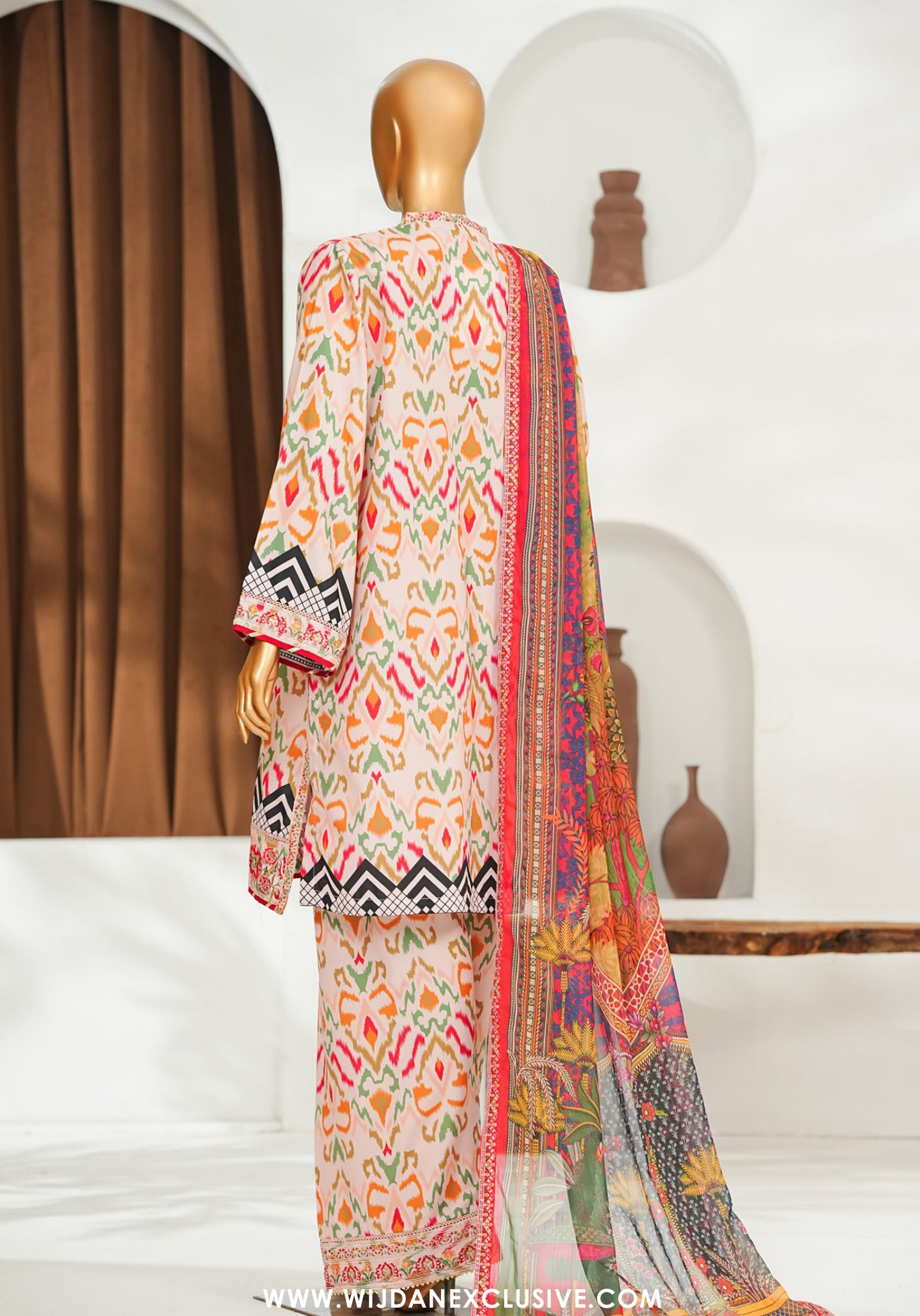 Bin Saeed Stitched With Eid festive Farshi Shalwar Collection - 2026 (D-01)