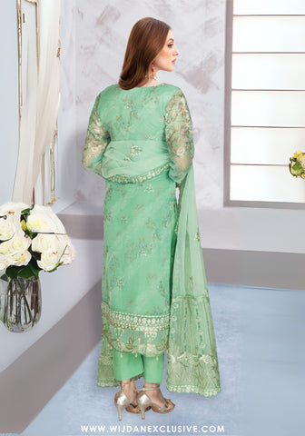 Ramsha Unstitched Embroidered Organza Collection - 2025 WF-421
