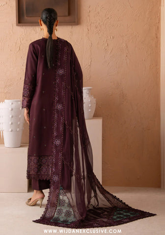 Amani by Marjjan | Unstitched Embroidered Viscose Winter Collection - 2025 MSV-05-B (MAGENTA)