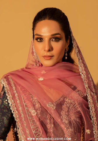 Aylin Unstitched Silk Hand Work Collection (SAPPHIRE DUSK)