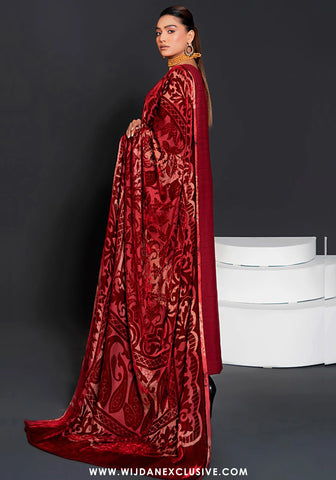 Palachi Unstitched Luxurious Embroirdered Winter Collection - 2025 (Red)