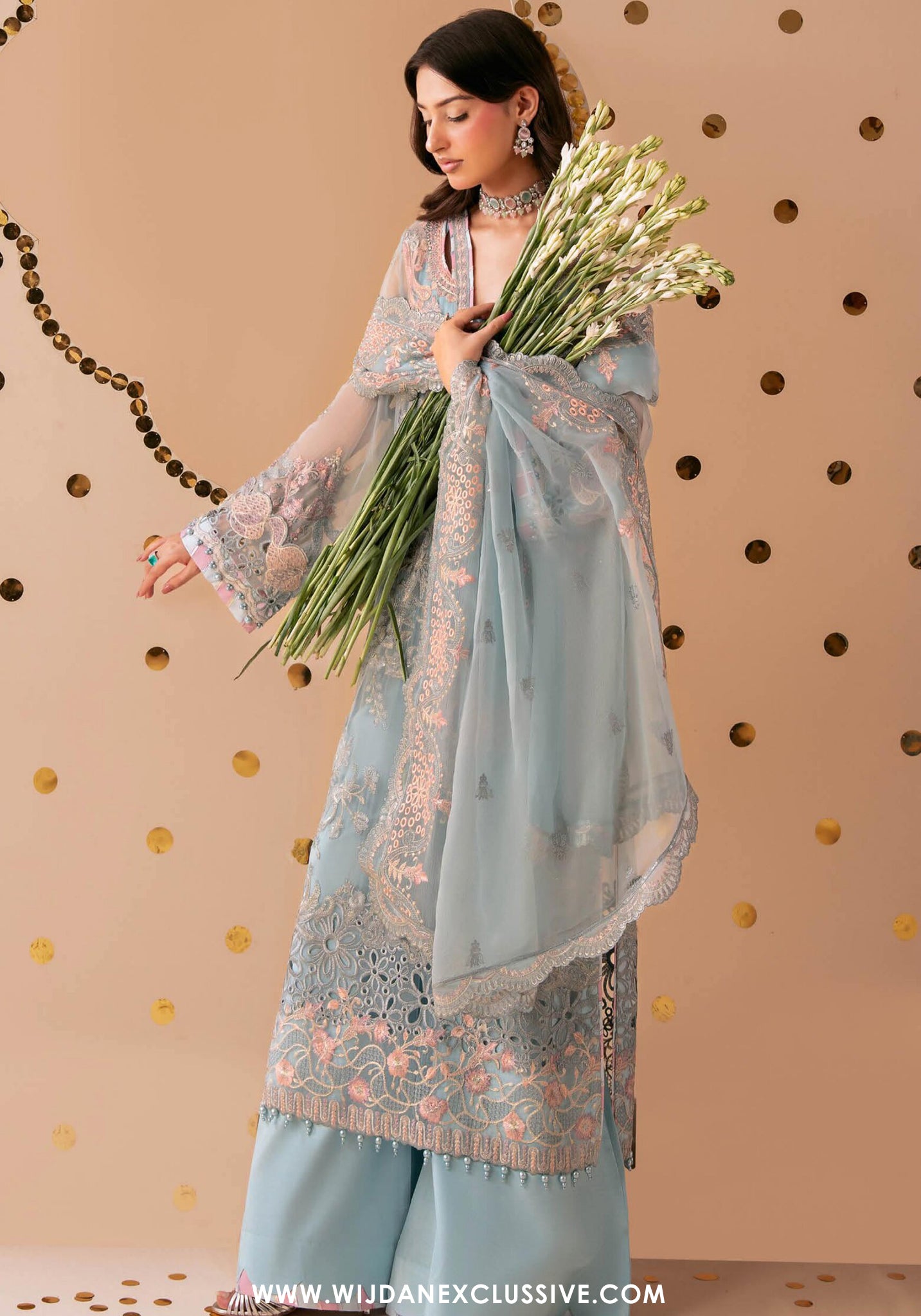 Dastak by Ramsha | Unstitched Luxury Formal Chiffon Collection - 2026 (D-01)