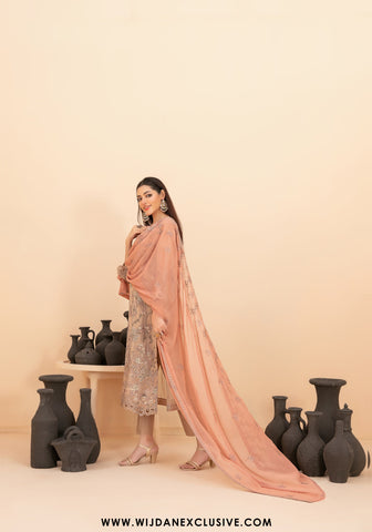Saiyaara by Tawakkal | Semi-Stitched Fancy Embroidered Chiffon Collection - 2025 D-4226
