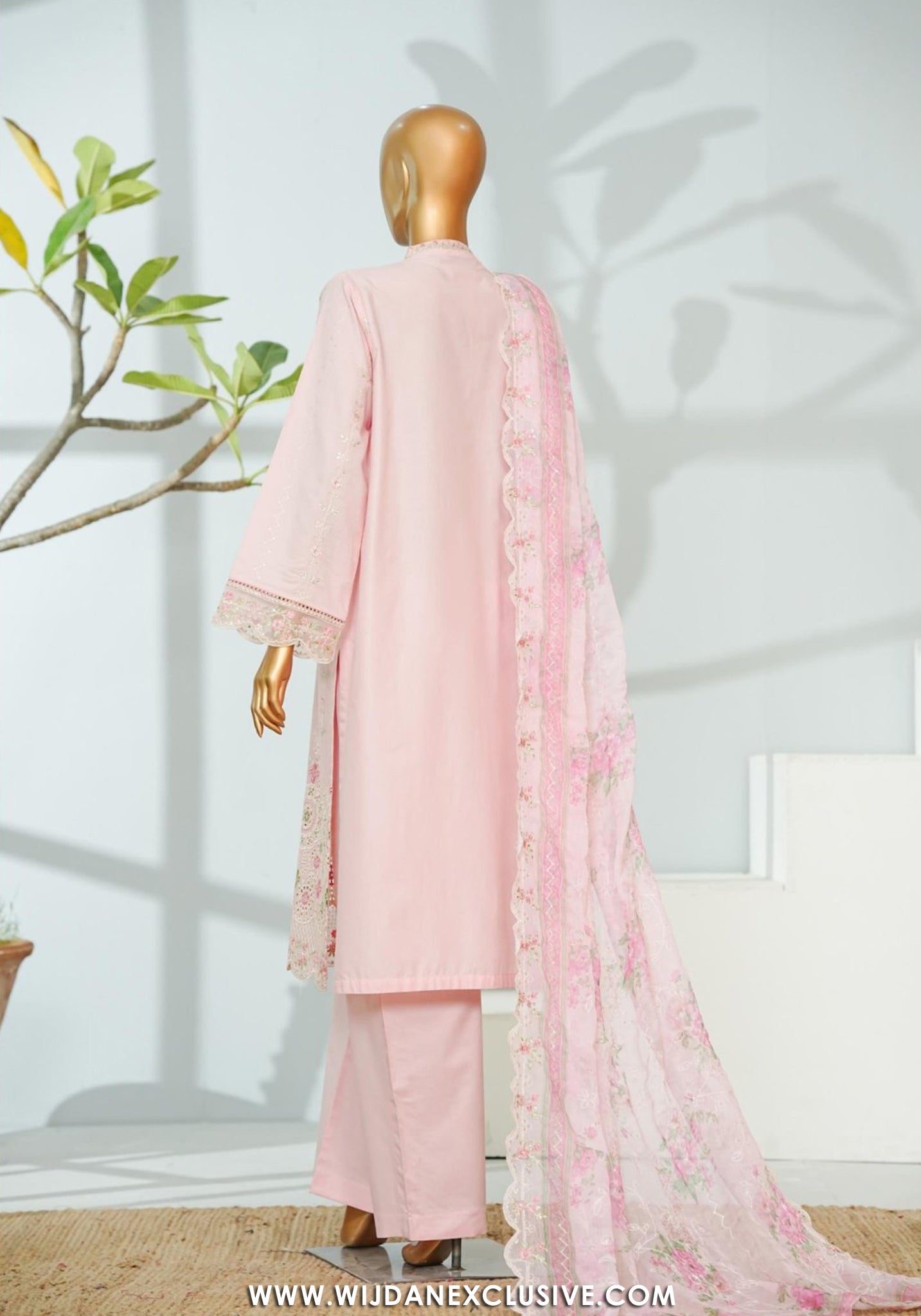 Bin Saeed Stitched Luxury Lawn Embroidered Vol-I Collection - 2026 (D-01)