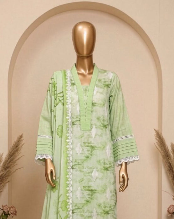 Libas e Khas 3pc Unstitched Embroidered Lawn Collection - 2026 (D-01)