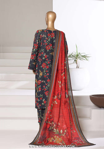 Sadabahar Stitched Printed Khaddar Vol-03 Collection - 2025 (DARK GREY)