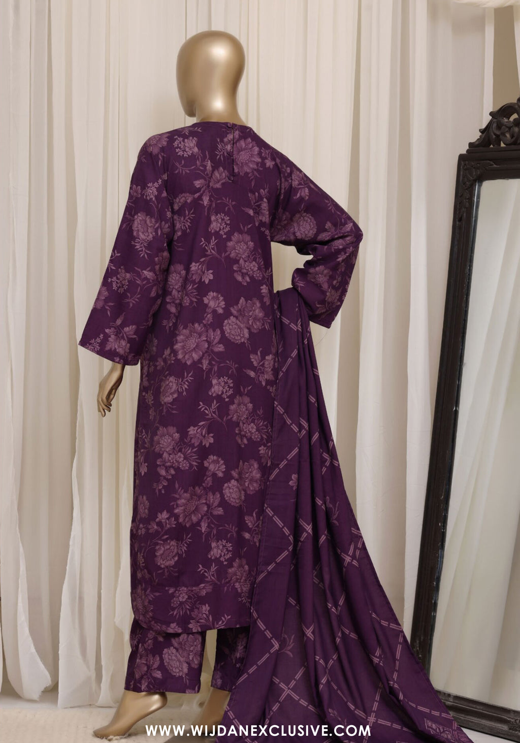 Sadabahar Dhanak Stitched Printed With Shawl Collection - 2026 (D-01)