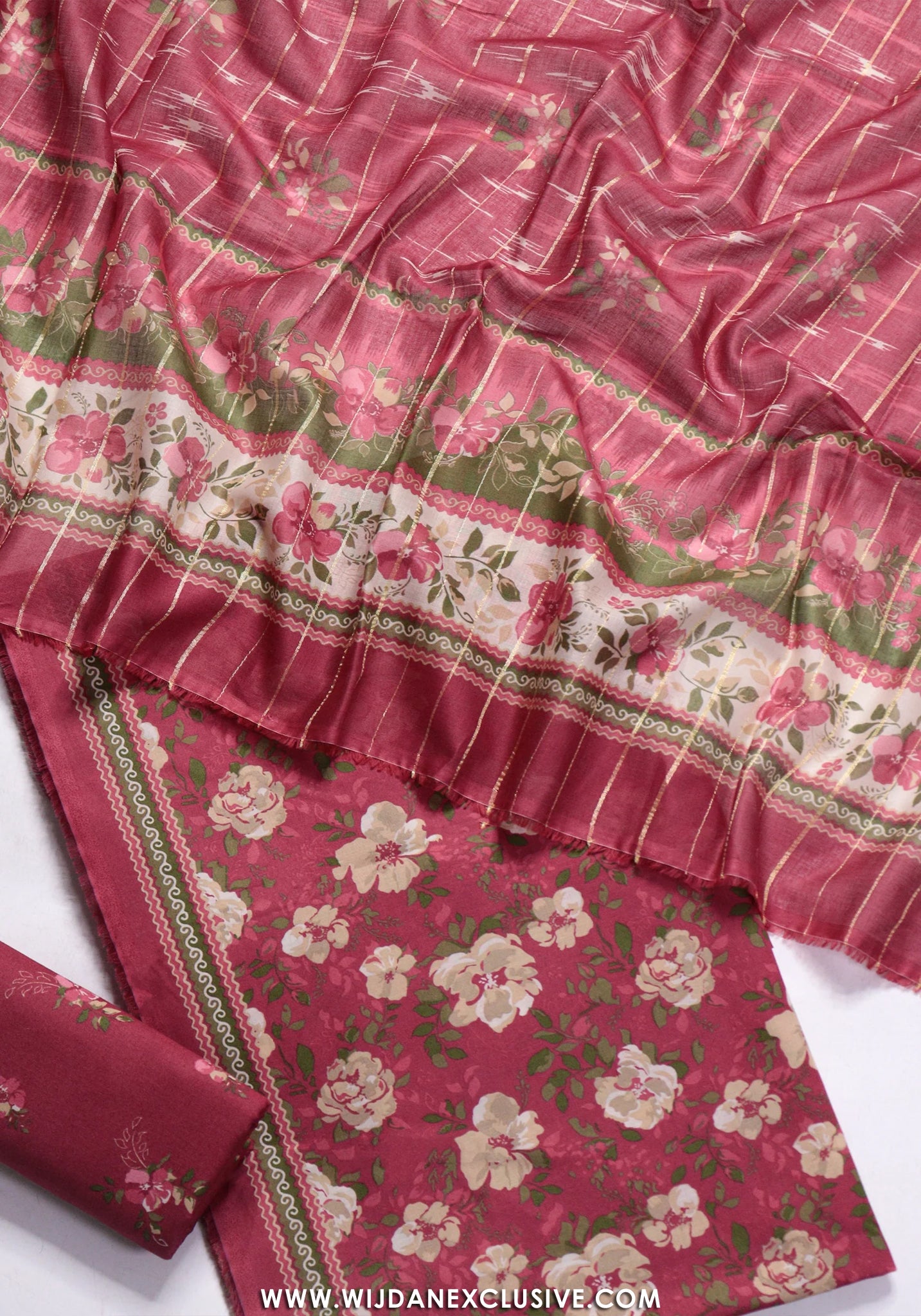 Bin Saeed Unstitched Printed Lawn Vol-II Collection - 2026 (RED)