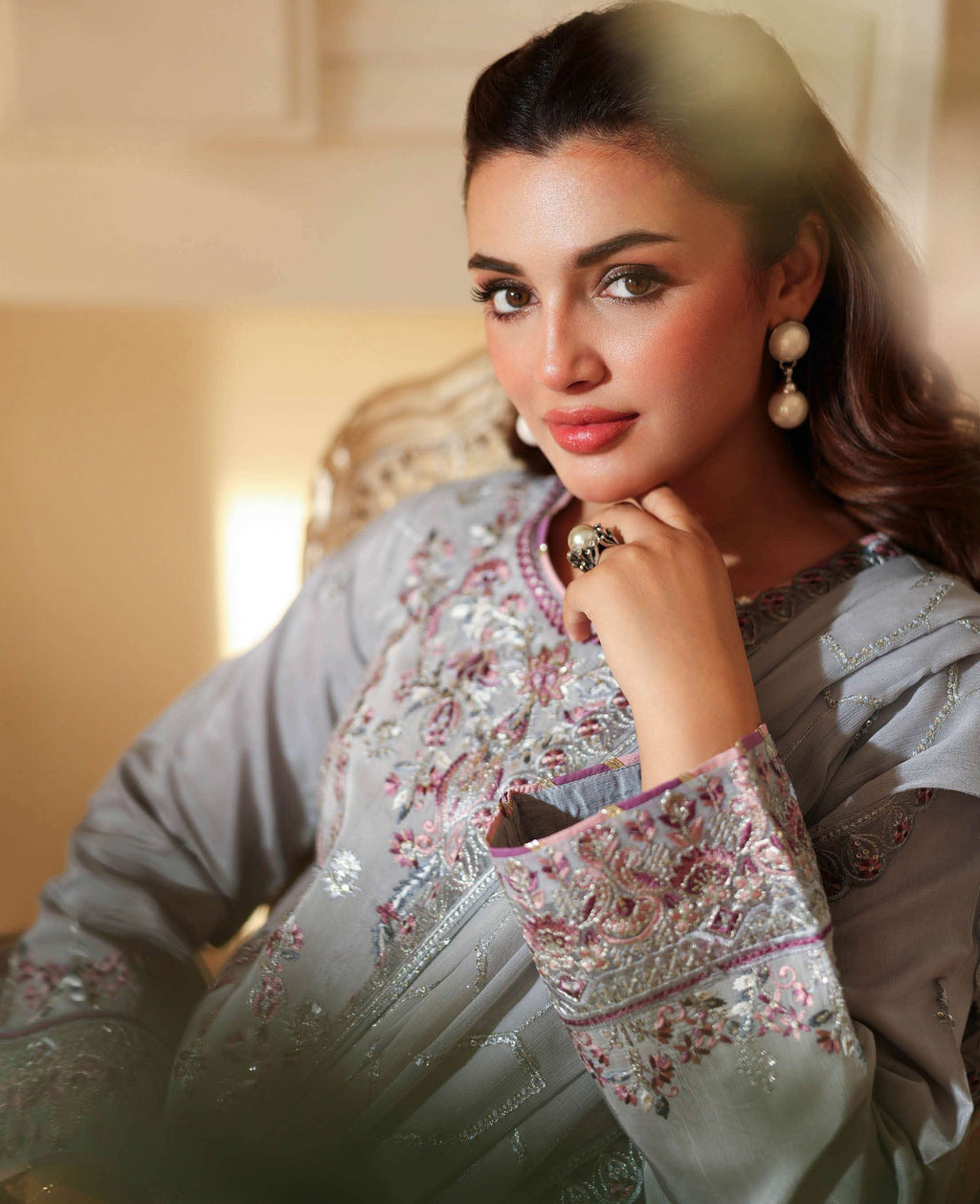 Aangan by Ramsha | Unstitched Rawsilk Vol-II Formal Collection - 2025 AA-209