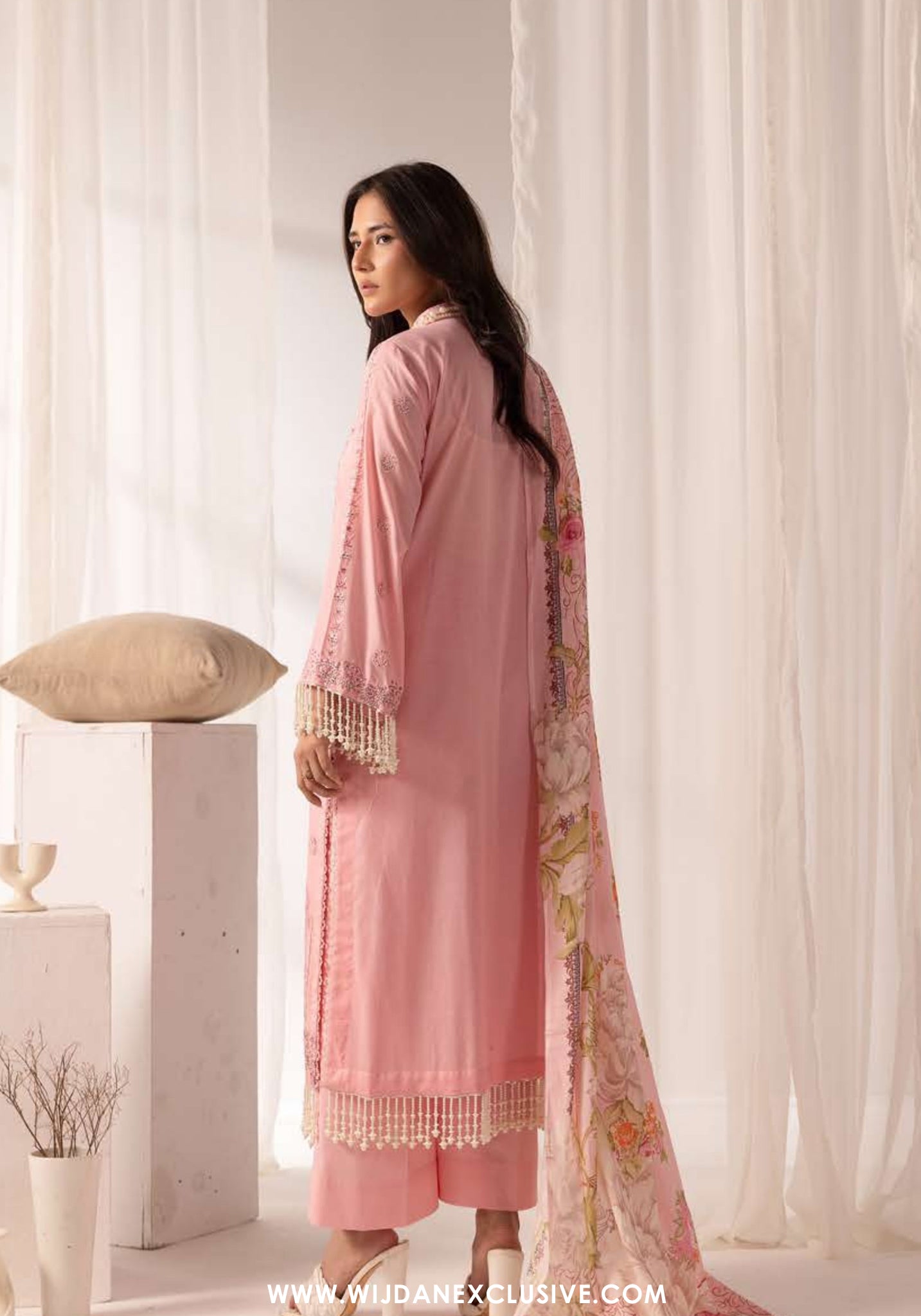 Ibtida by Nur | Unstitched Embroidered Lawn Collection - 2026 (IK-310)