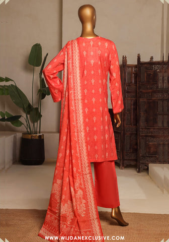 Bin Saeed Stitched Exclusive Printed 3PC Lawn Collection'25 Vol-11 D-01