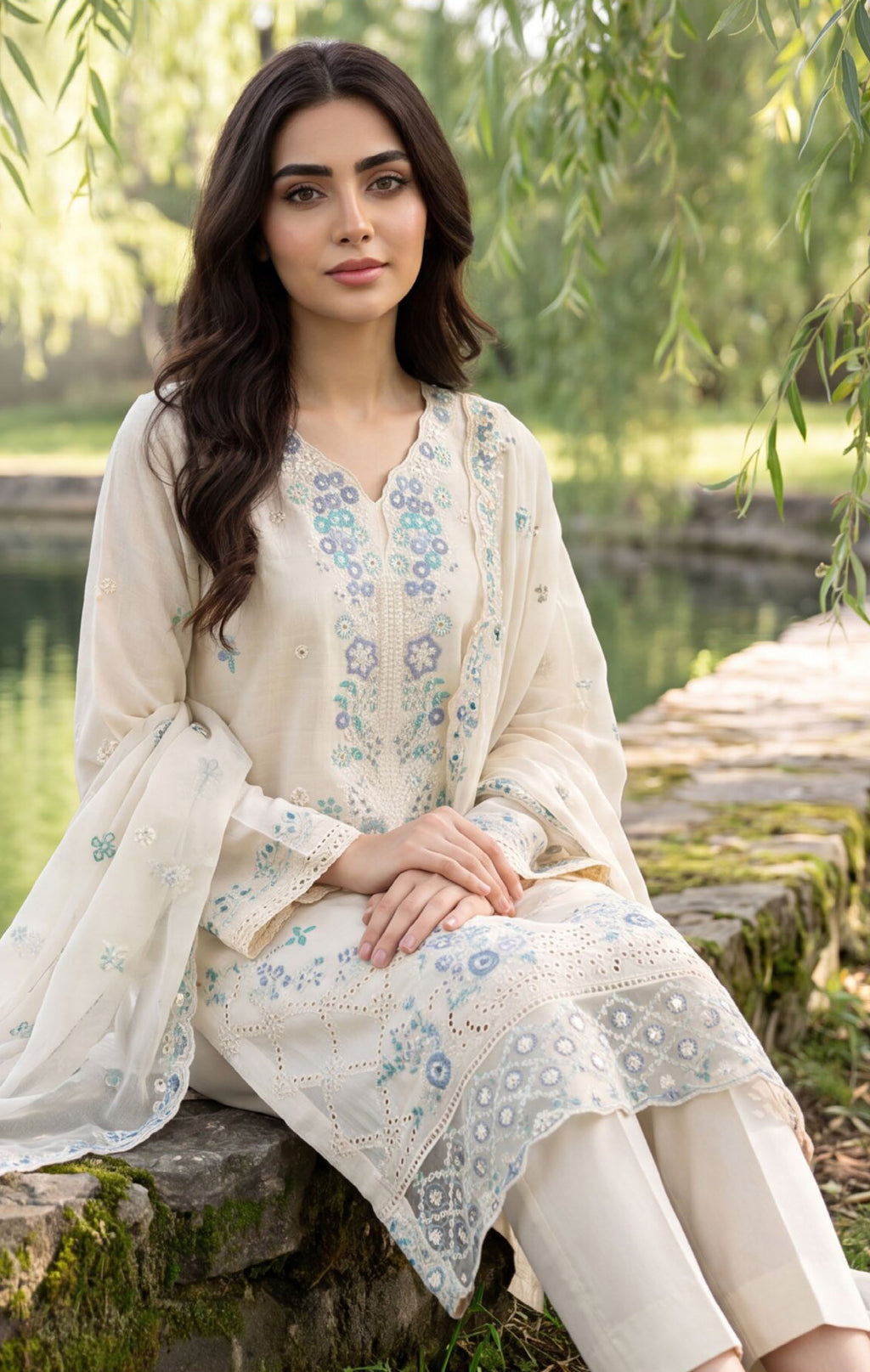 Dhamak by Wijdan | Unstitched Exclusive Embroidered Jacquard Collection'26 (D-01)
